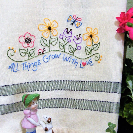 All Things Grow With Love - Hand Embroidery Pattern - Download