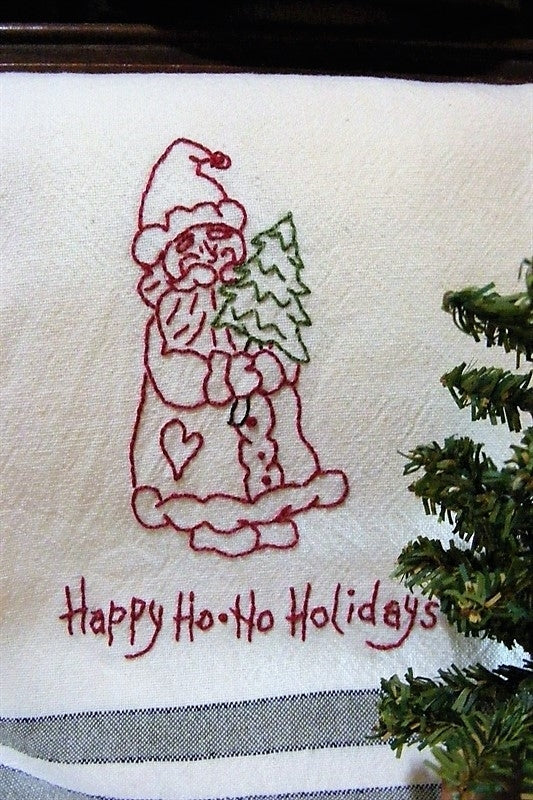 Happy Ho*Ho Santa - Hand Embroidery Pattern - Download