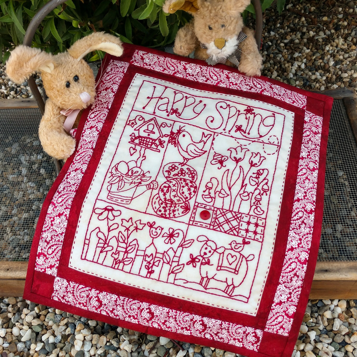 Happy Spring - Hand Embroidery Pattern - Shipped