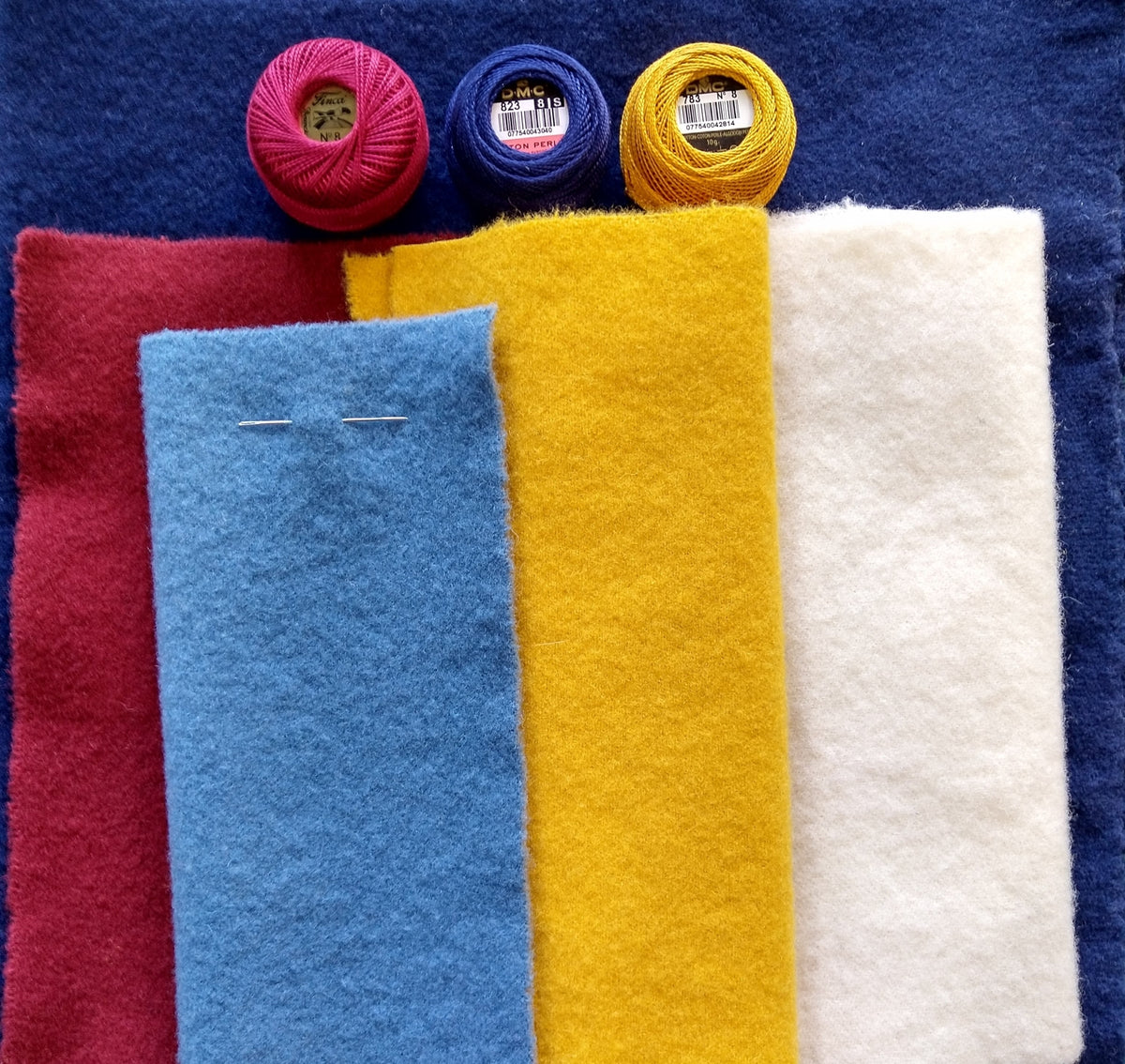 America Hooray! Pillow - Wool Applique Pattern - Shipped