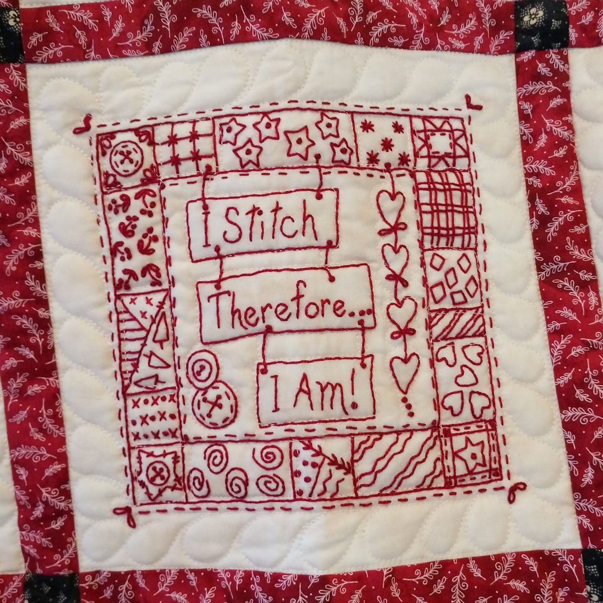Stitchin' Wisdom Quilt - Hand Embroidery Pattern - Shipped