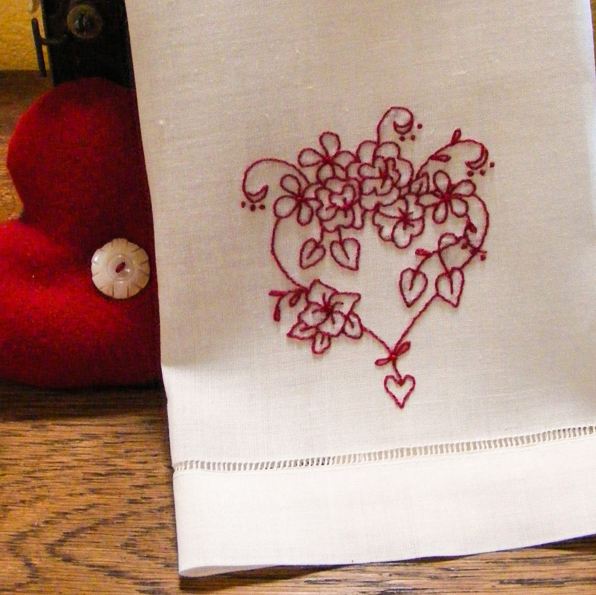 Flower Filled Heart - Hand Embroidery Pattern - Download