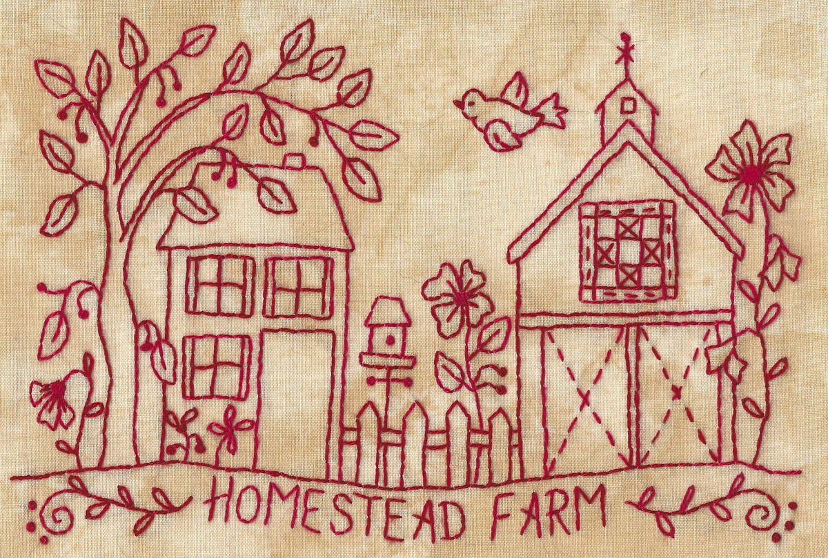 Homestead Farm - Hand Embroidery Pattern - Download