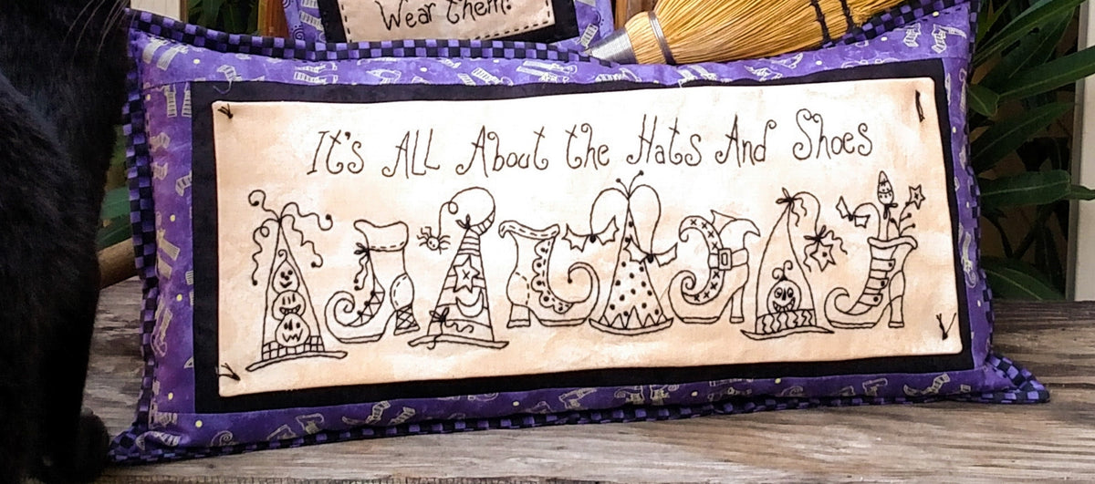 Hats & Shoes & Brooms - Hand Embroidery Pattern - Download