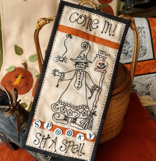 Come In! Sit A Spell - Hand Embroidery Pattern - Download