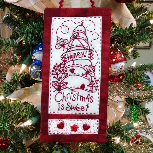 Christmas Is Sweet Ornament - Hand Embroidery Pattern - Download