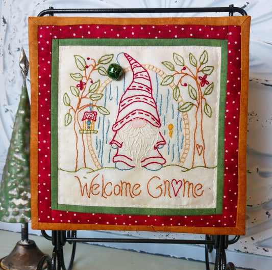 Welcome Gnome - Hand Embroidery Pattern - Download