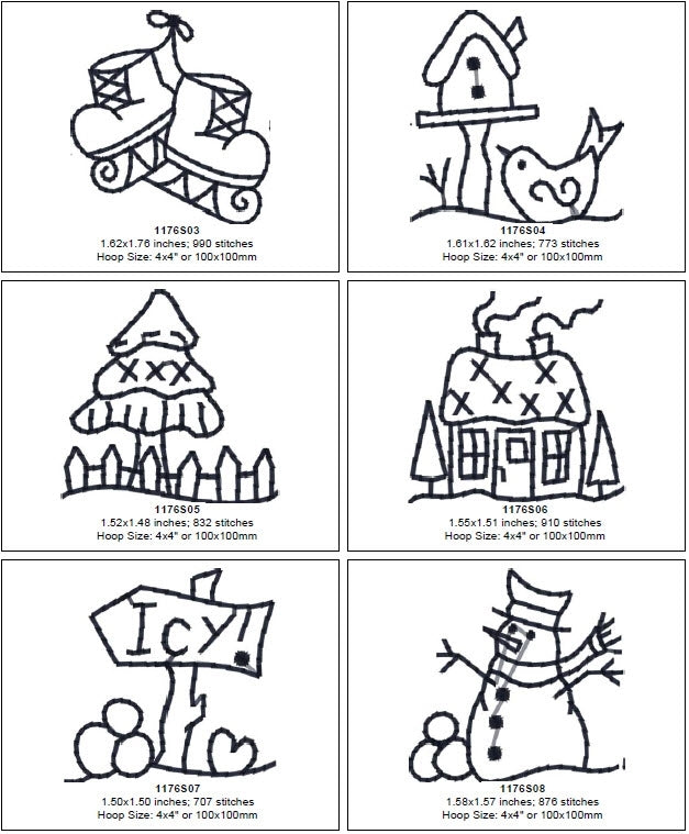Frolicking Roly-Poly Snowmen Quilt - Machine Embroidery Pattern - Download
