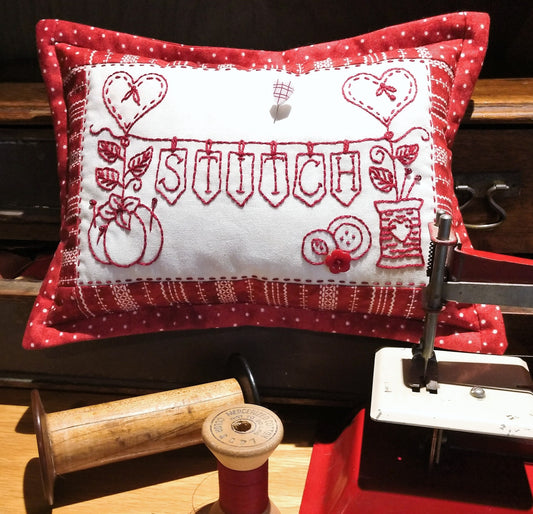 Stitch Banner Hand Embroidery Pin Cushion