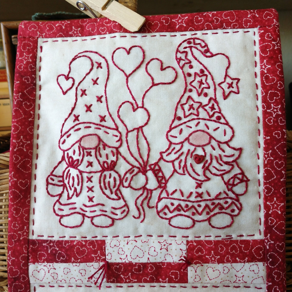 Gnomes In Love - Hand Embroidery Pattern - Shipped