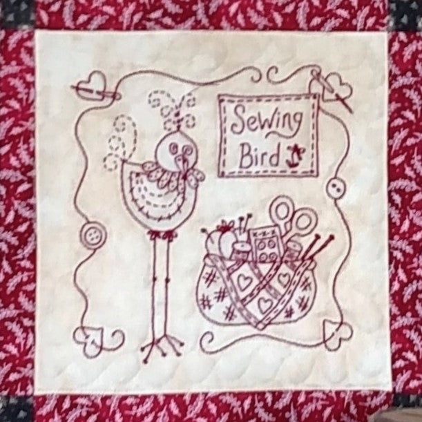 Stitchin' Wisdom Quilt - Hand Embroidery Pattern - Shipped