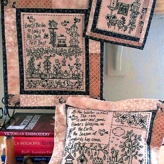 Every Birdie BlackWork - Hand Embroidery Pattern - Shipped