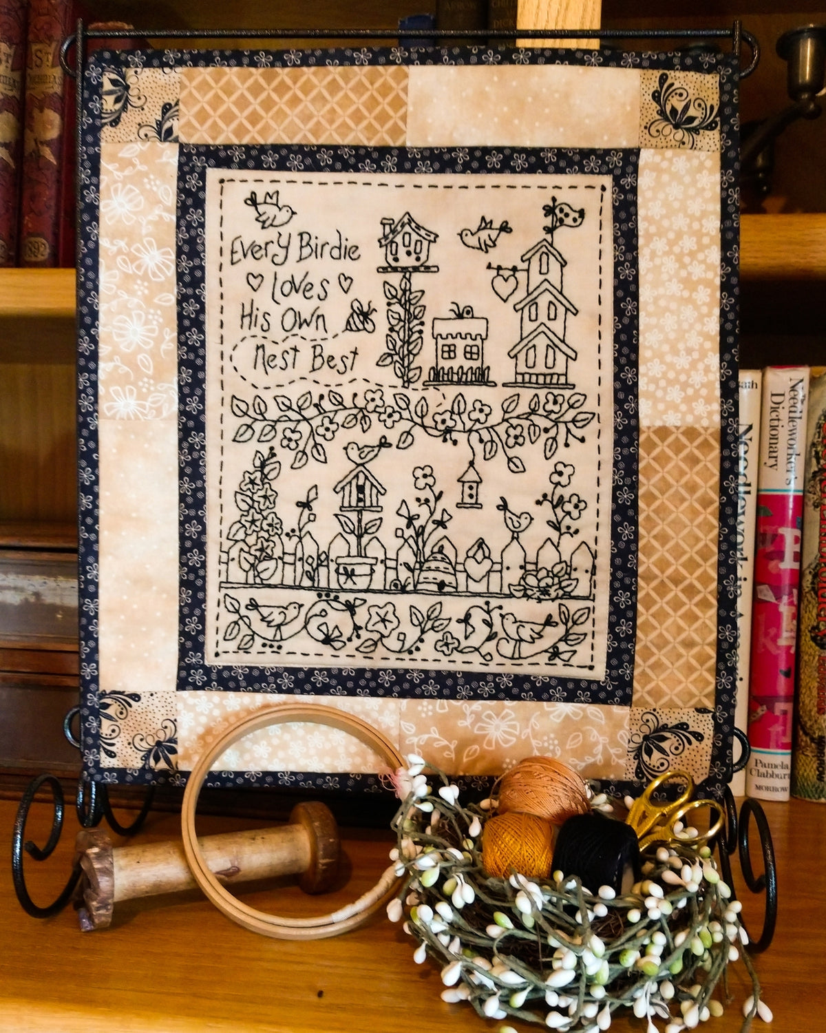 Every Birdie BlackWork - Hand Embroidery Pattern - Shipped