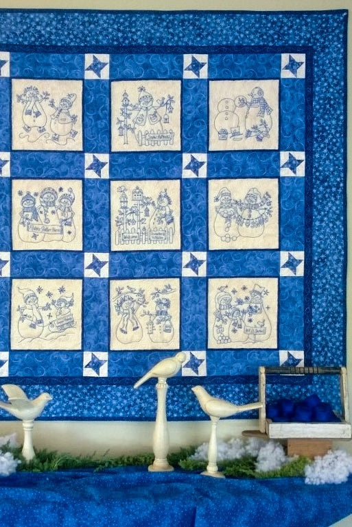 Snow Much Fun Quilt - Hand Embroidery Pattern - Shipped