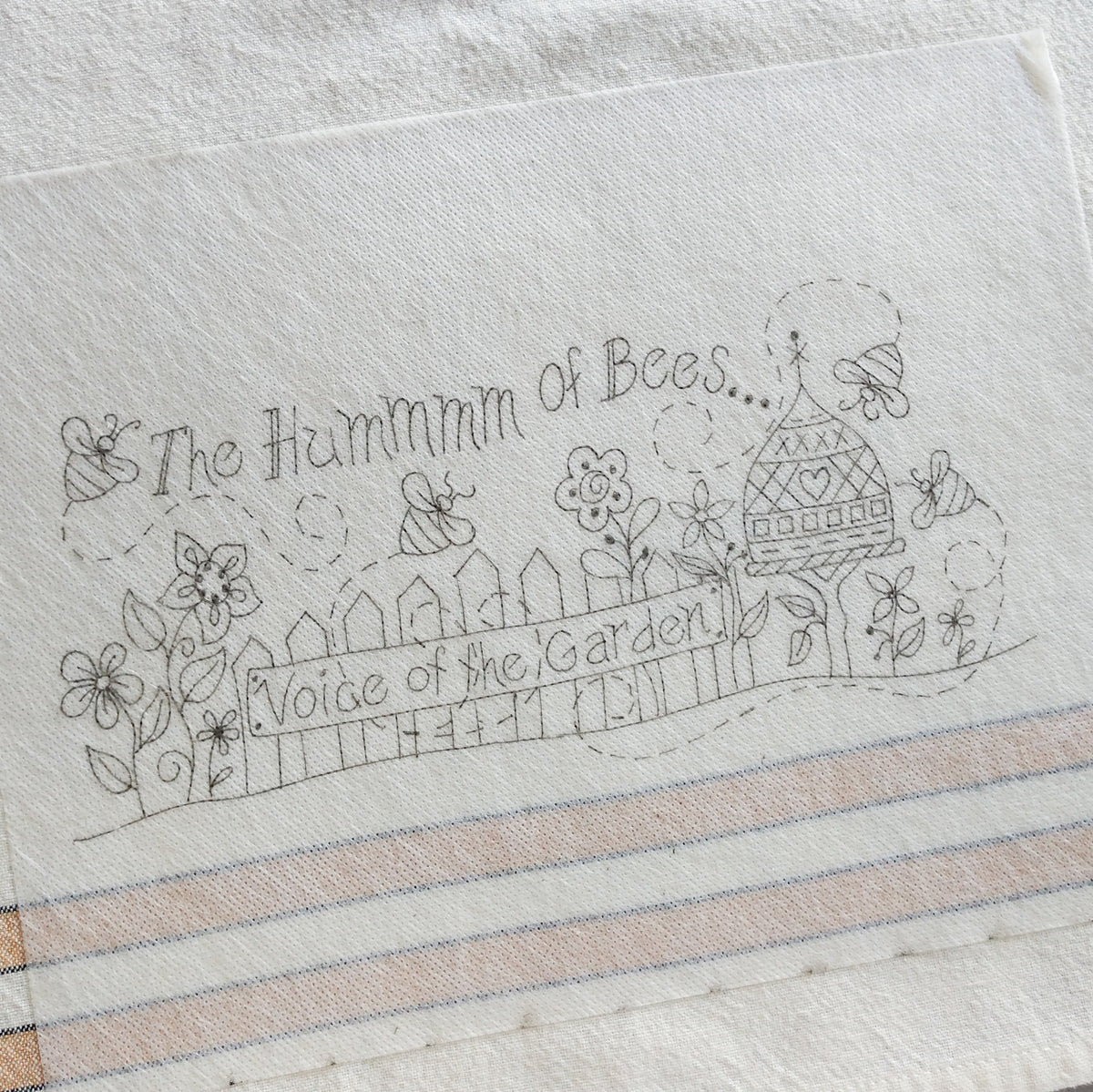 The Hummm Of Bees - Hand Embroidery Pattern - Shipped