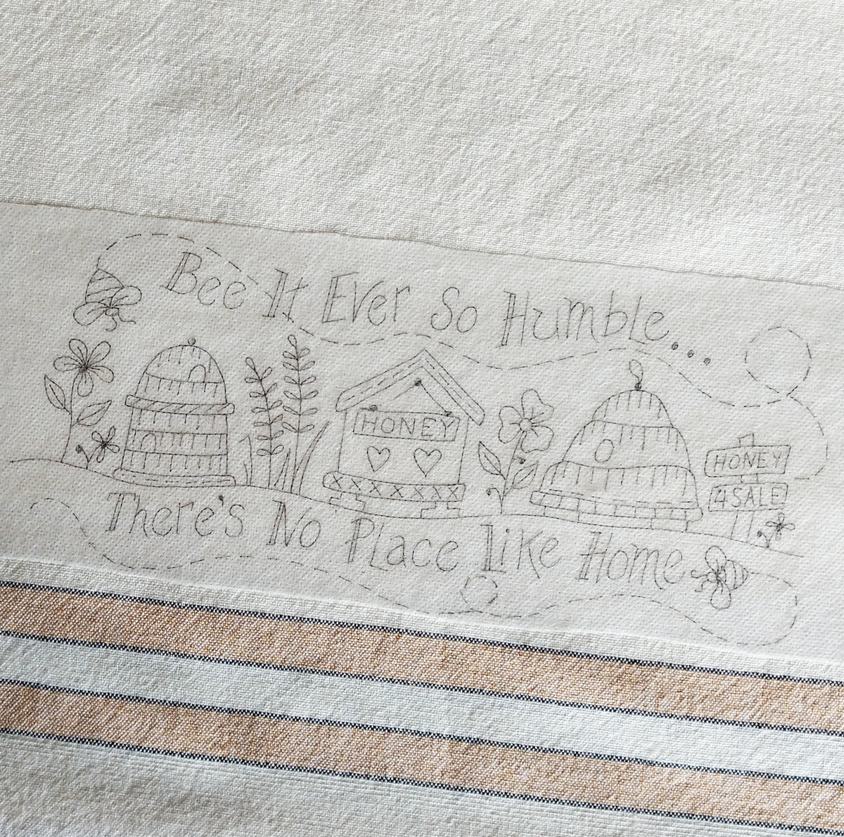 The Hummm Of Bees - Hand Embroidery Pattern - Shipped