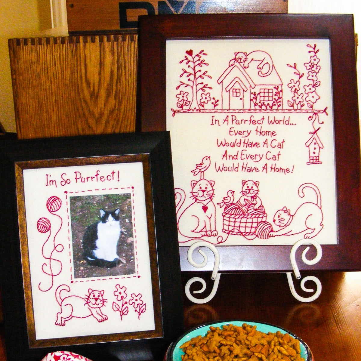 Cat's Purrfect World - Hand Embroidery Pattern - Shipped