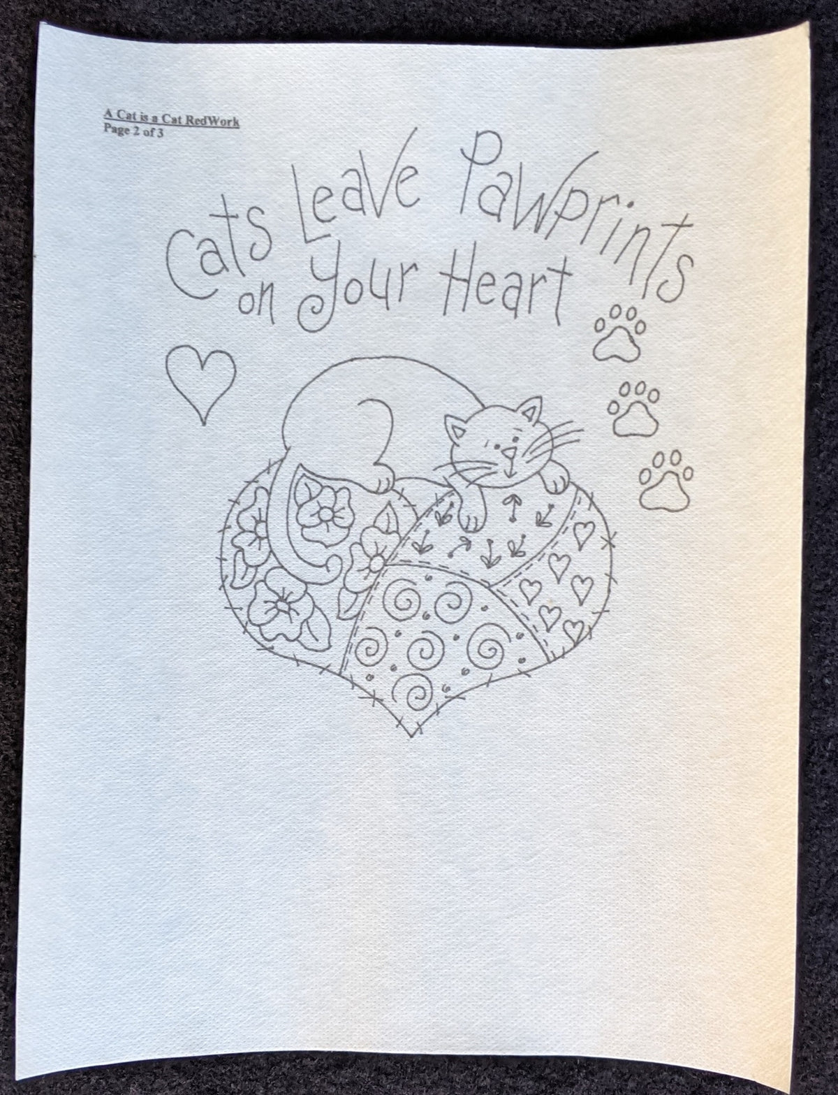 A Cat is a Cat - Hand Embroidery Pattern - Shipped