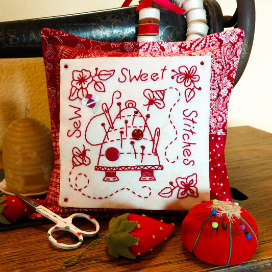 Sew Sweet Stitches Pin Cushion - Machine Embroidery Pattern
