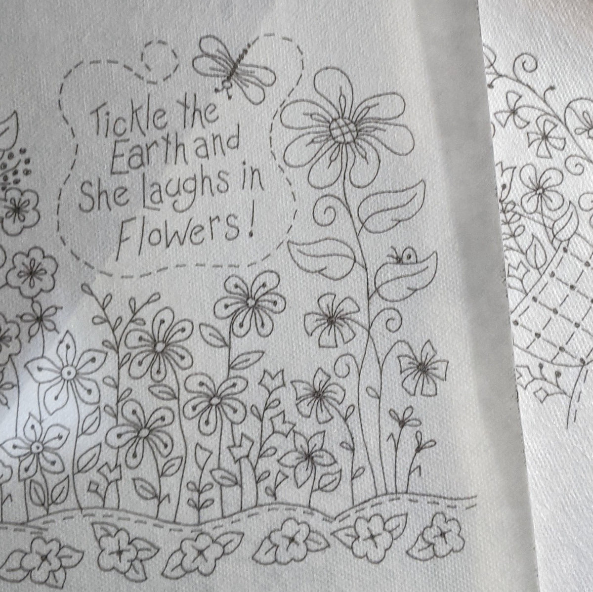 Tickle The Earth - Hand Embroidery Pattern - Shipped