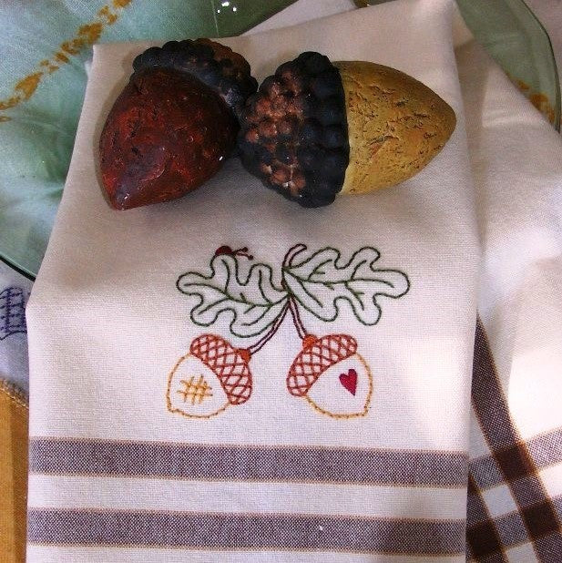  Autumn Acorn Tea Towels -  BBD No-Trace