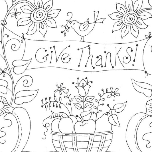 Give Thanks Table Topper - BBD No-Trace
