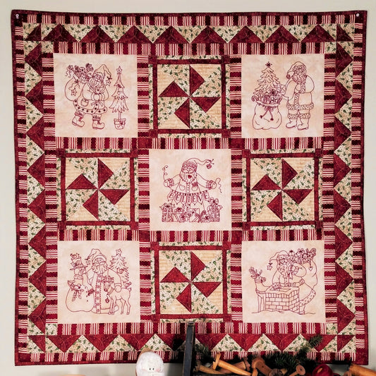Believe In Santa Quilt - Hand Embroidery Pattern - Shipped