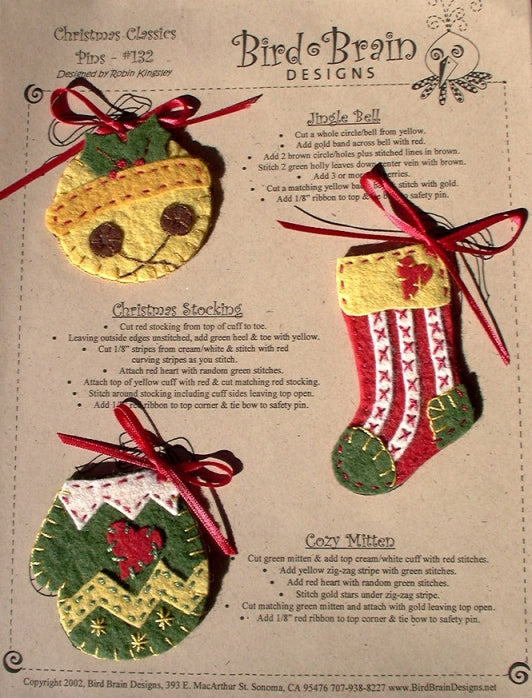 Christmas Classics - Wool Applique Pattern - Shipped