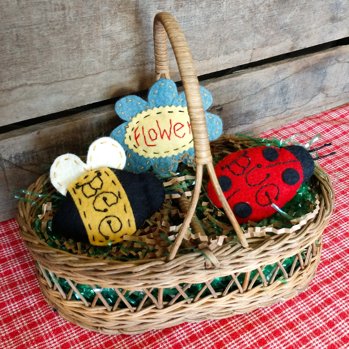 Garden Buddies - Wool Applique Pattern - Shipped
