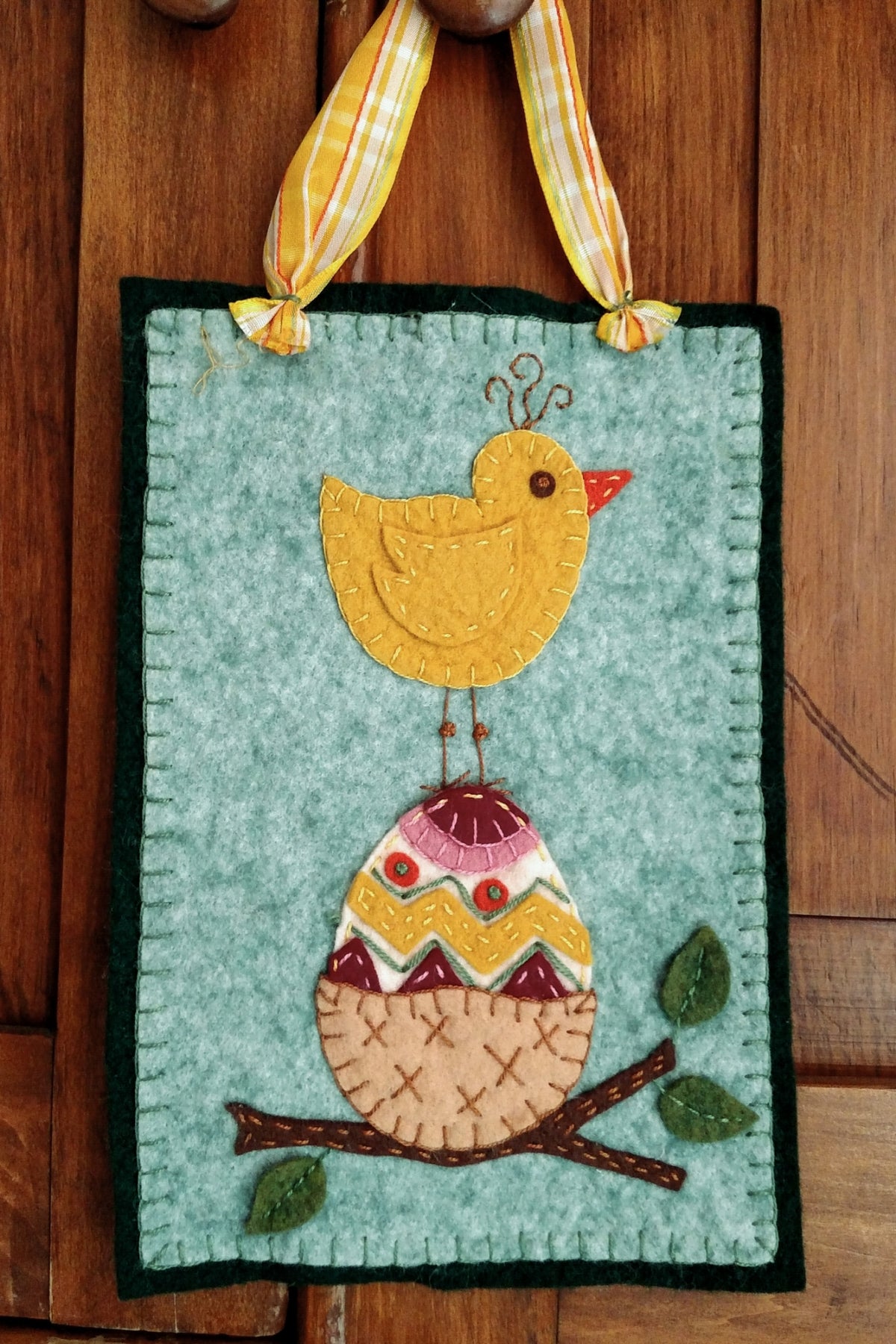 Chick on Egg - Wool Applique Pattern - Shipped