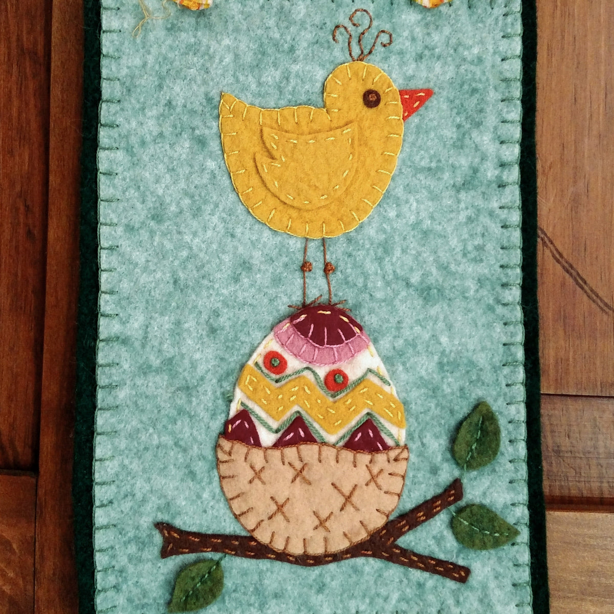 Chick on Egg - Wool Applique Pattern - Shipped