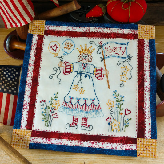 Lady Liberty - Machine Embroidery Pattern - Download