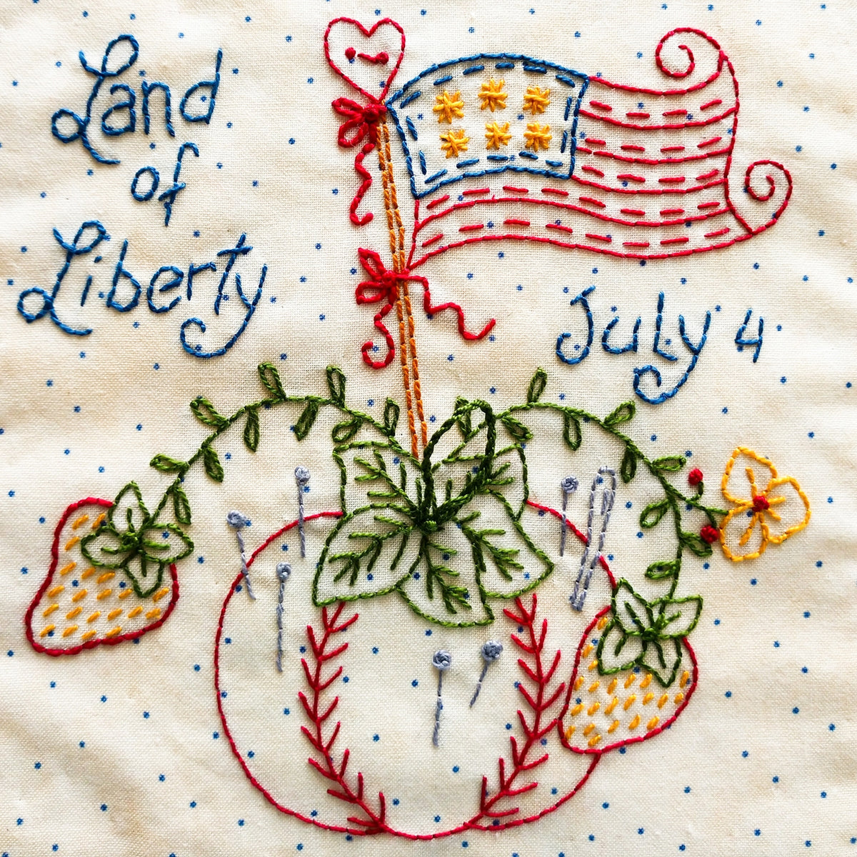 Land of Liberty - Machine Embroidery Pattern - Download