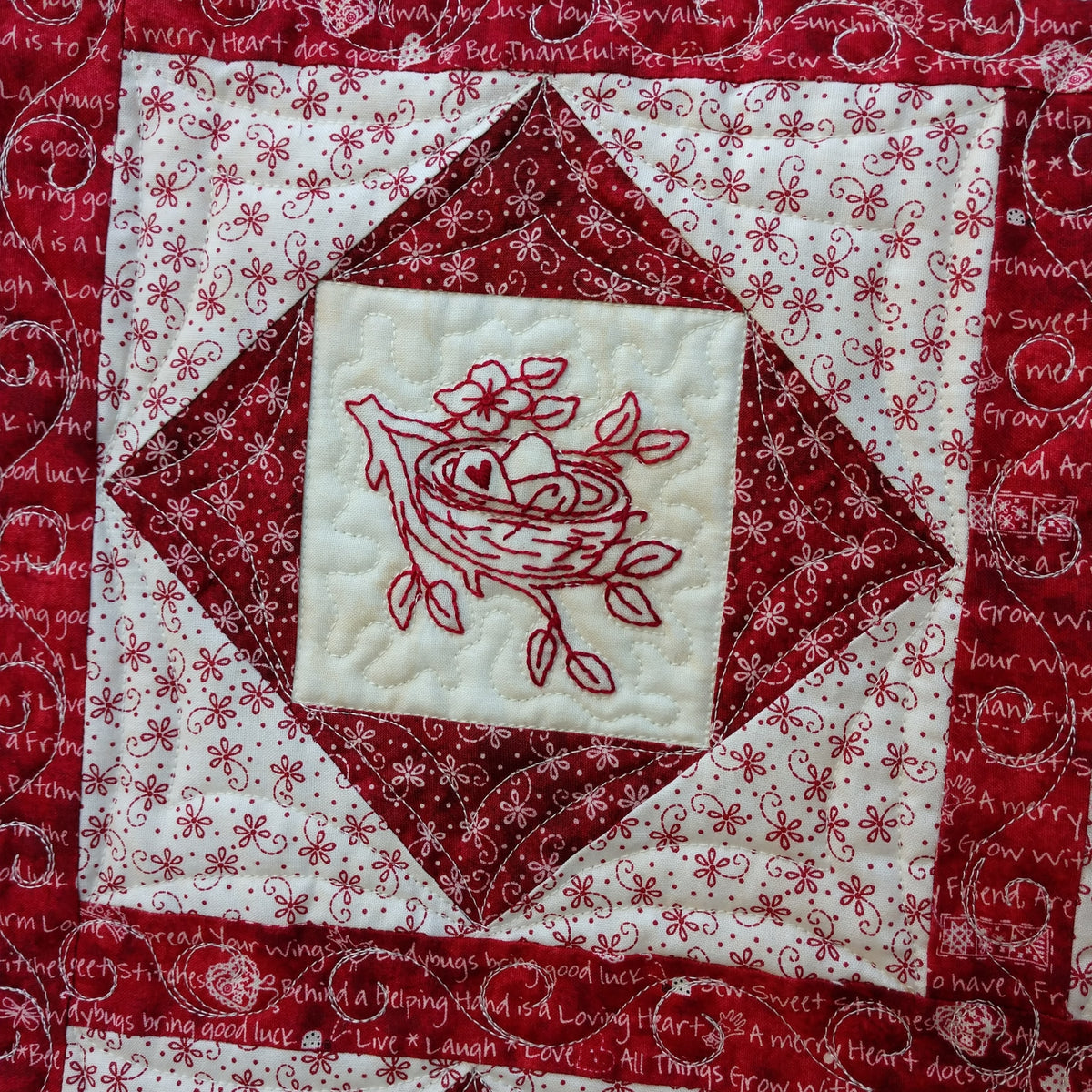 Country Garden Quilt - Hand Embroidery Pattern - Shipped