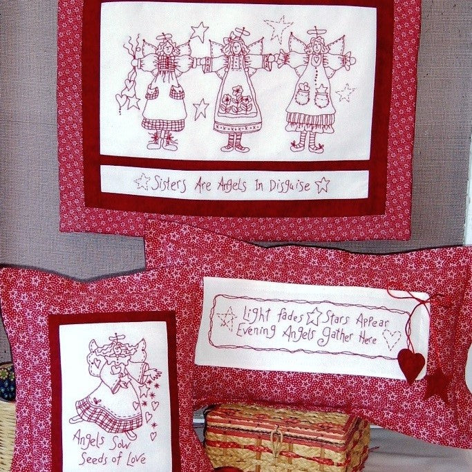 Angels Gather Here - Hand Embroidery Pattern - Shipped