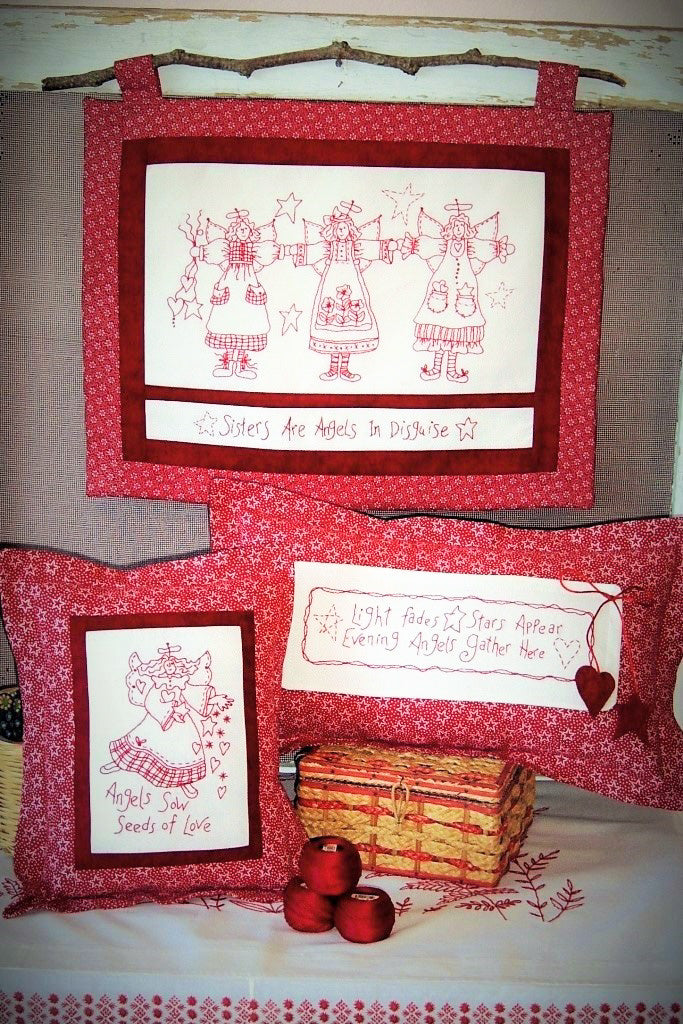 Angels Gather Here - Hand Embroidery Pattern - Shipped