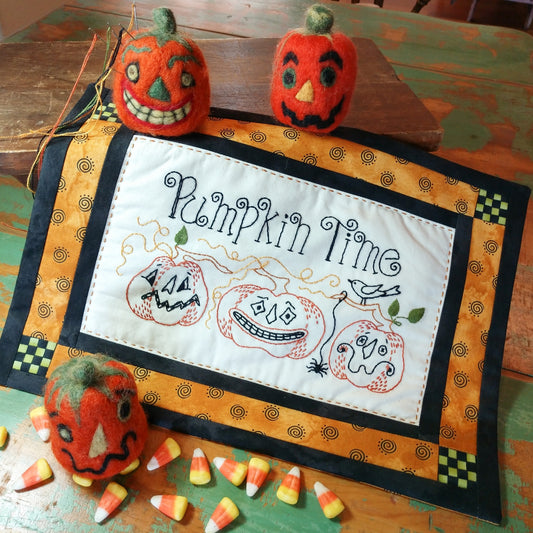 Pumpkin Time - Machine Embroidery Pattern - Download