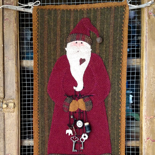 Just Be Claus - Wool Applique Pattern - Shipped