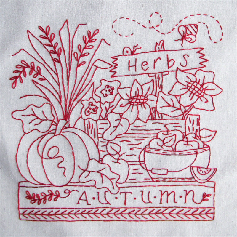 Four Seasons in the Garden - Hand Embroidery Pattern - Shipped