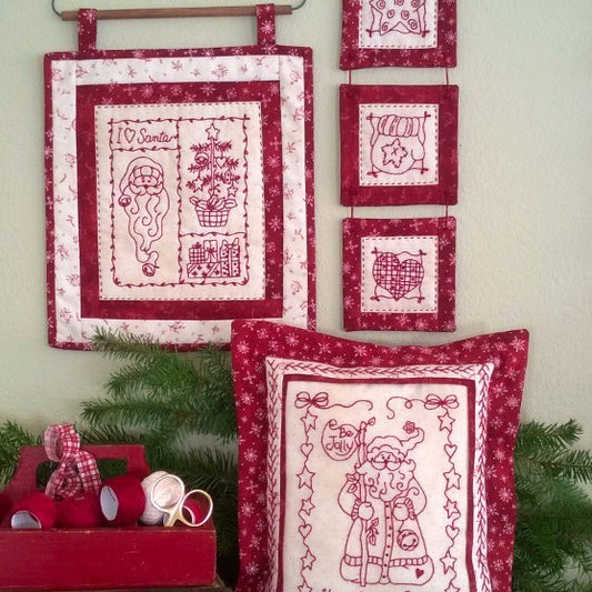 Santa is Coming - Hand Embroidery Pattern - Shipped