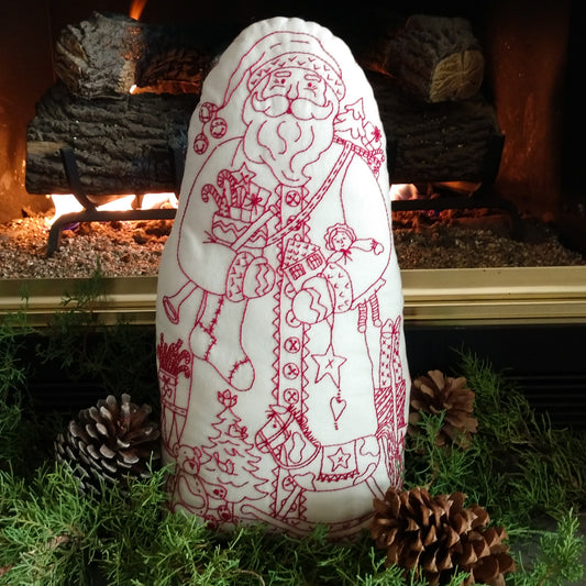 Santa Claus Doorstop - Hand Embroidery Pattern - Shipped