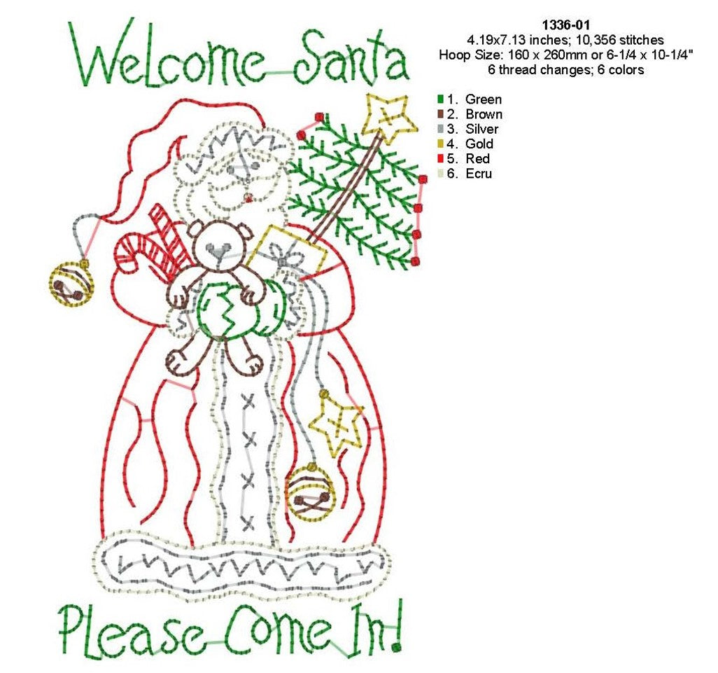 The Magic of Santa - Machine Embroidery Pattern - Download