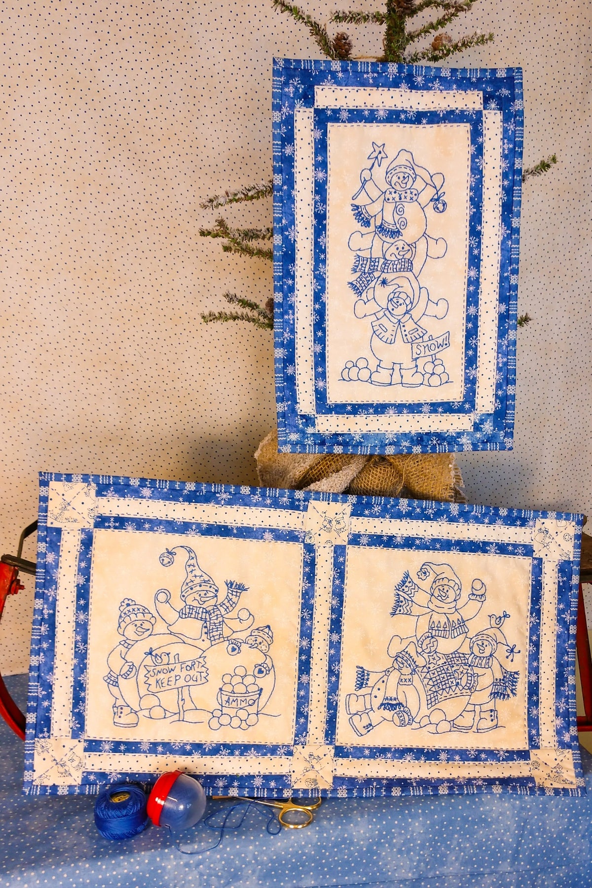 Snowball Fight - Hand Embroidery Pattern - Download
