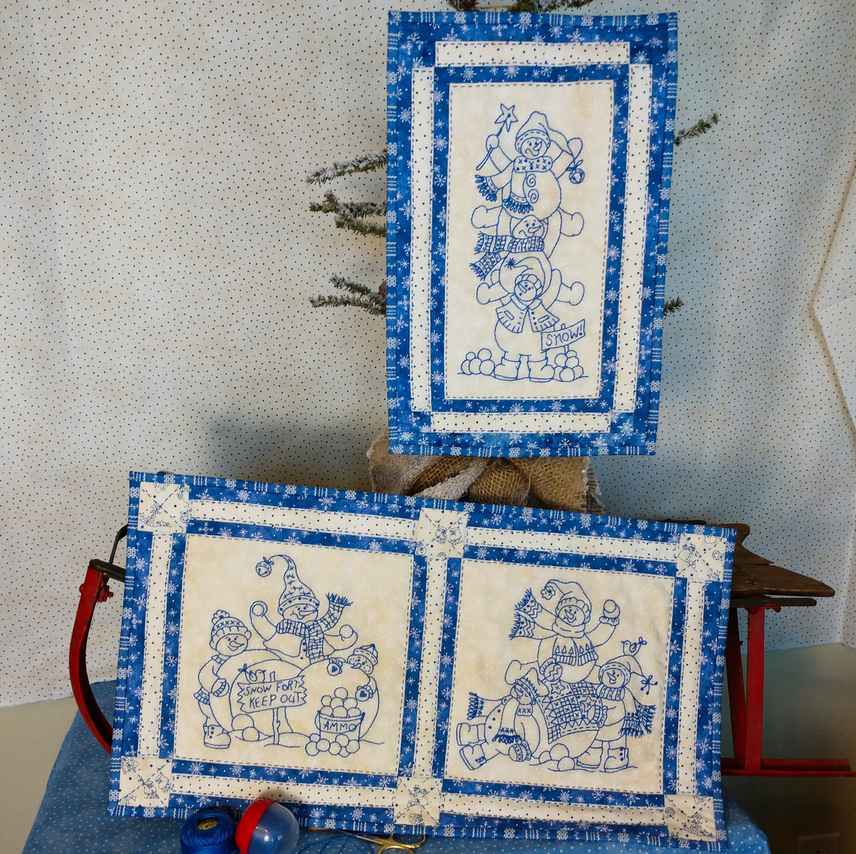 Snowball Fight - Hand Embroidery Pattern - Download