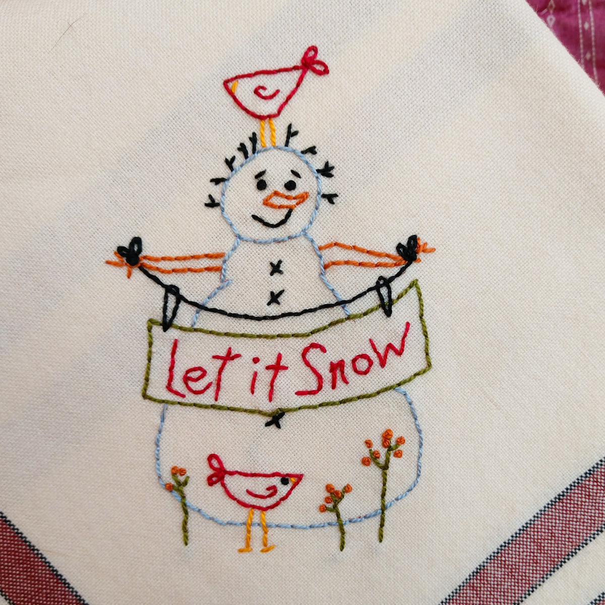 Christmas Tea Towels - Hand Embroidery Pattern - Shipped 