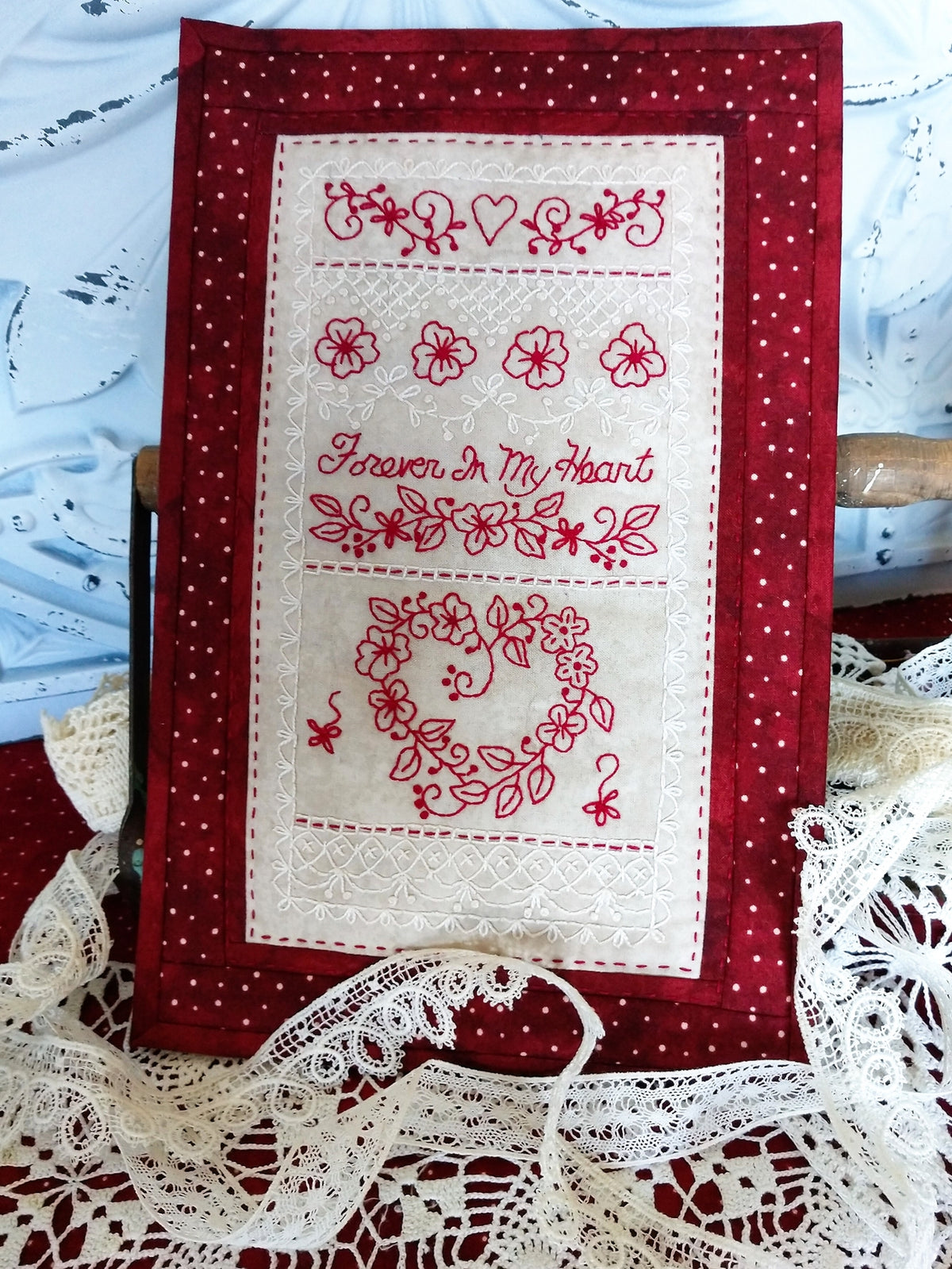 Valentine Lace - Machine Embroidery Pattern - Shipped