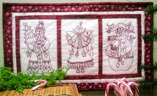 Three Christmas Friends - Hand Embroidery Pattern - Shipped