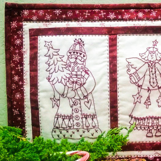 Three Christmas Friends - Hand Embroidery Pattern - Shipped