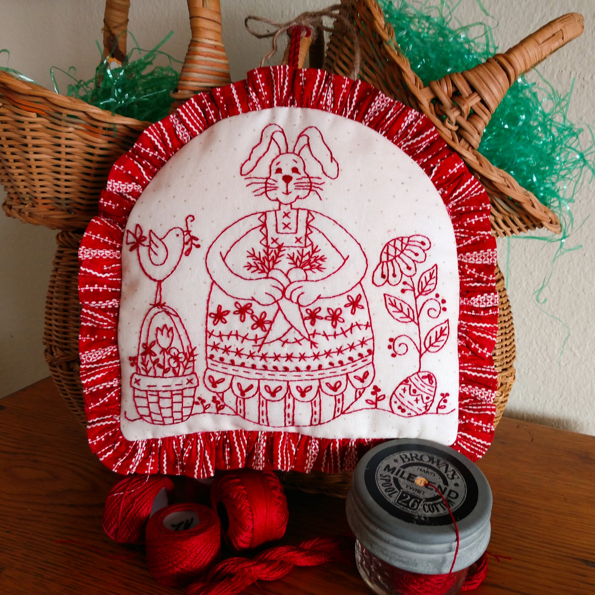Easter Egg Bunny - Machine Embroidery Pattern - Shipped