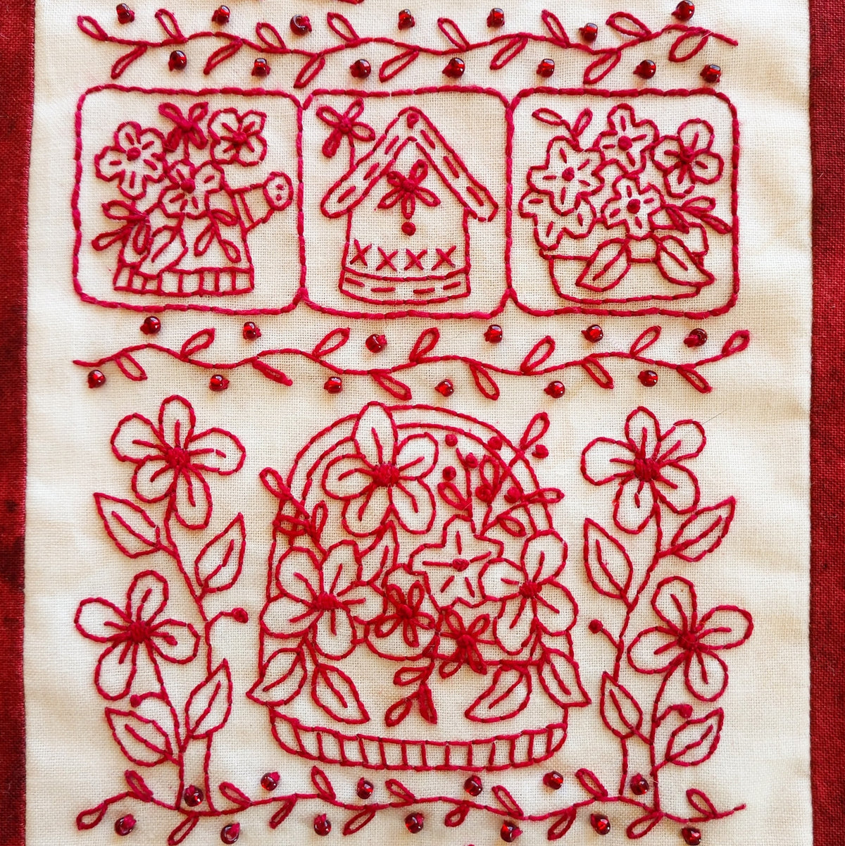 Welcome Spring Door Sign - Machine Embroidery Pattern - Shipped 